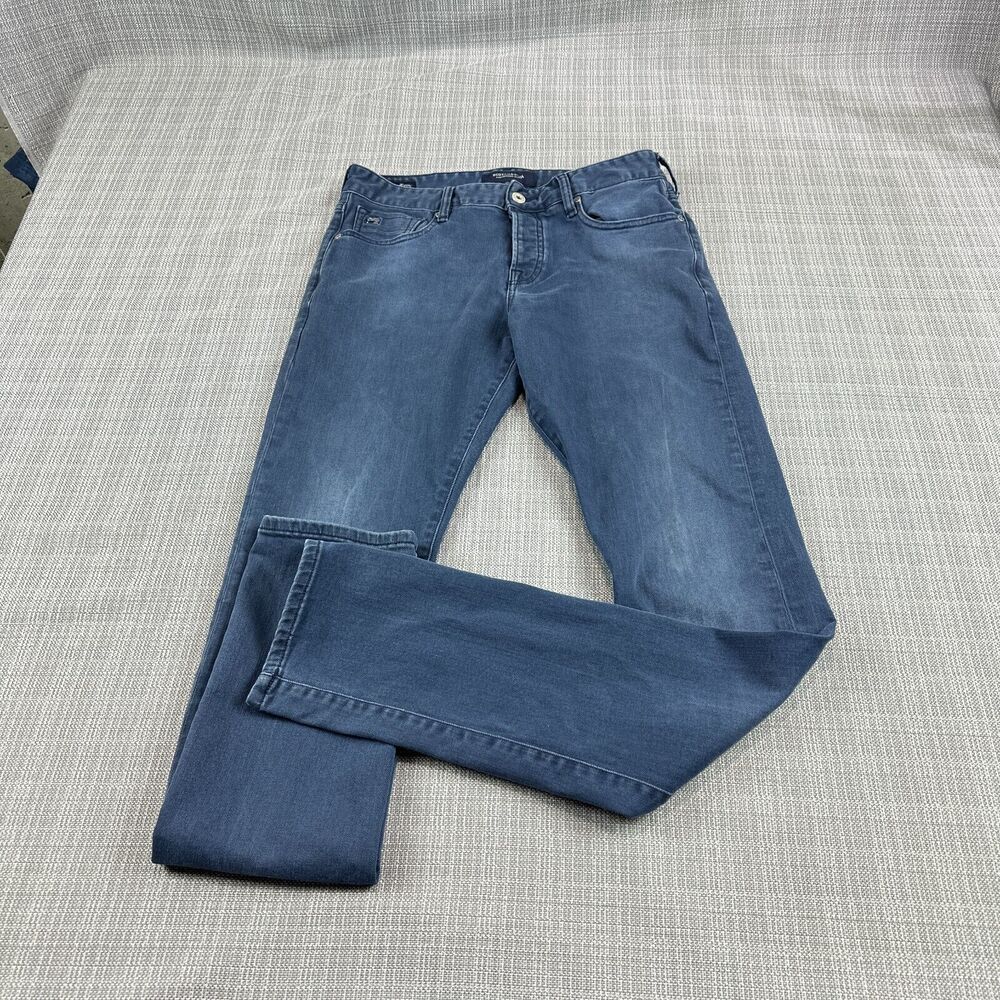 Scotch Soda Jeans Mens 30x35 Ralston Faded Distressed Button Fly Tall Slim‎ Fit